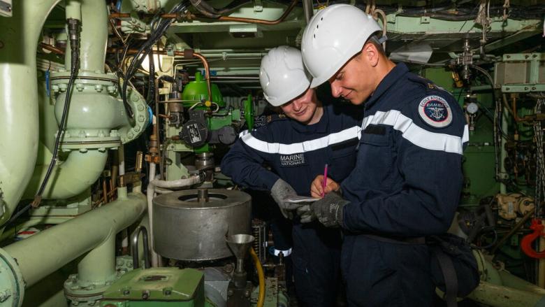 Etudiant de la Marine nationale dans le domaine de l'énergie et de la propulsion